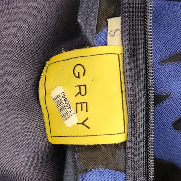 GREY Women's Fit & Flare Geometric Pattern Midi Dress Size Small - Picture 5 of 5